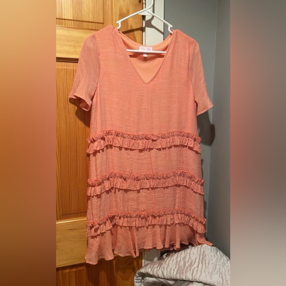 Pink Lily Ruffle Dress